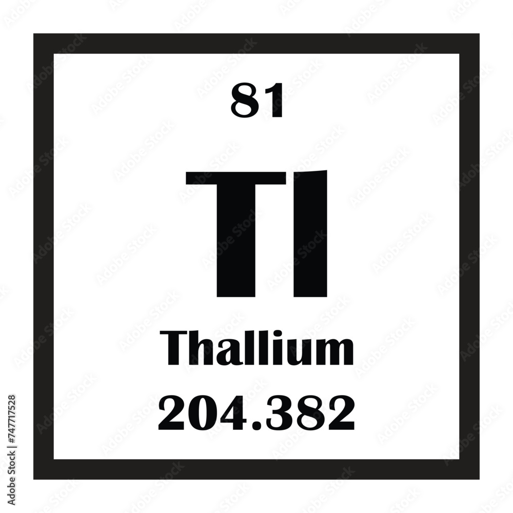 Thallium chemical element icon Thallium chemical element icon