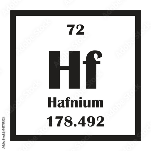 Hafnium chemical element icon