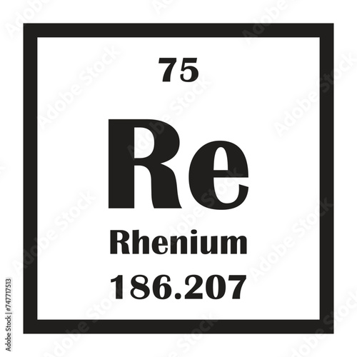 Rhenium chemical element icon