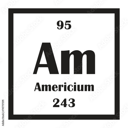 Photos Americium chemical element icon