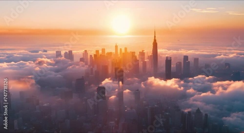 big foggy city footage photo