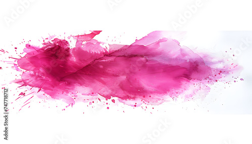 colorful Fuchsia red watercolor stains