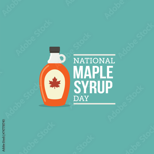 National maple syrup day vector illustration. maple syrup Day themes design concept with flat style vector illustration. Suitable for greeting card, poster and banner. Suitable for business asset.