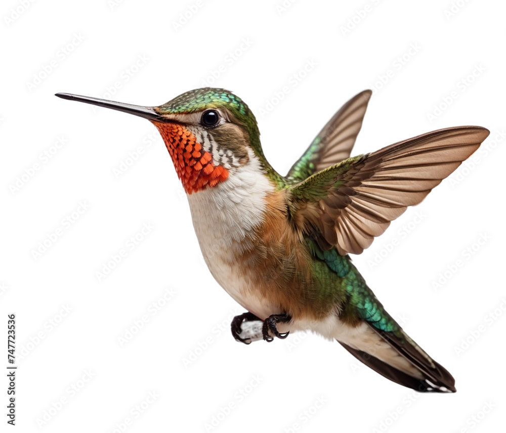 Naklejka premium Hummingbirds isolated on transparent background