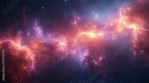Beautiful fantasy starry night sky  blue and purple colorful  galaxy and aurora 4k wallpaper