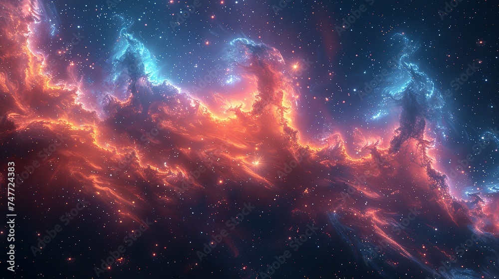 Beautiful fantasy starry night sky, blue and purple colorful, galaxy and aurora 4k wallpaper Beautiful fantasy starry night sky, blue and purple colorful, galaxy and aurora 4k wallpaper