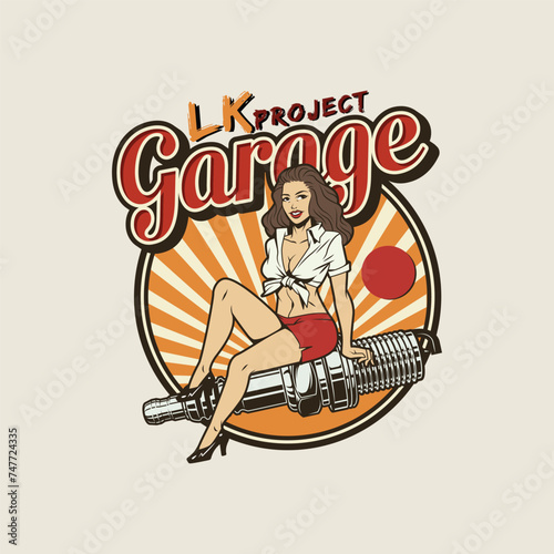 logo LK project garage motocycle