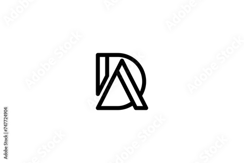 Letter AD or DA Logo Design Vector  photo
