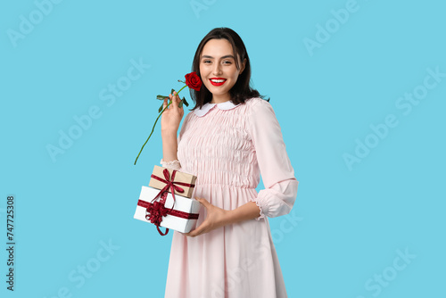 Beautiful young happy woman...