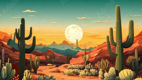 video illustration of a cactus view
