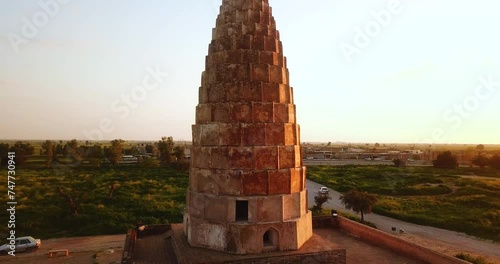 fractal architecture design geometry pattern in religious place dome pineapple dome design traditional historical village rural area town ancient clay mud conical building in Iran middle east Dezful photo