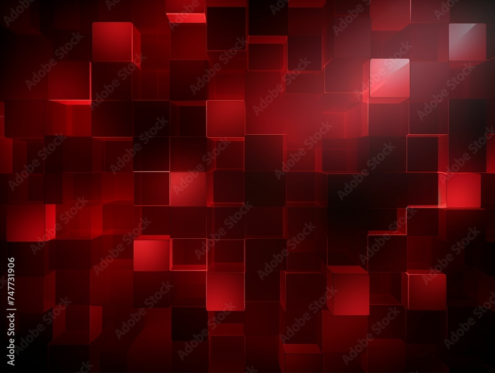 Dark Red Cubes Abstract Background. Generative AI Dark Red Cubes Abstract Background. Generative AI
