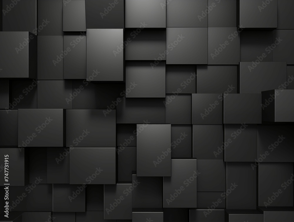 Dark Grey Cubes Abstract Background. Generative AI Dark Grey Cubes Abstract Background. Generative AI