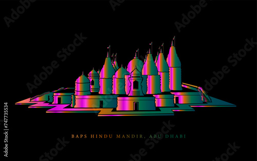 Hindu Temple of dubai icon, BAPS mandir