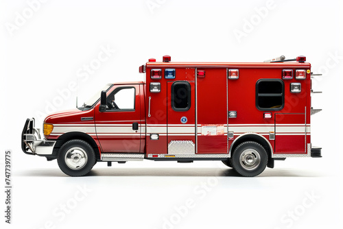 isolate ambulance on white background