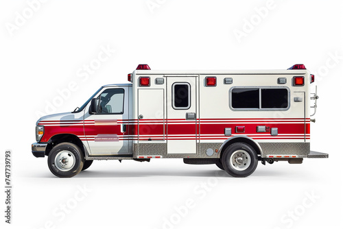 isolate ambulance on white background