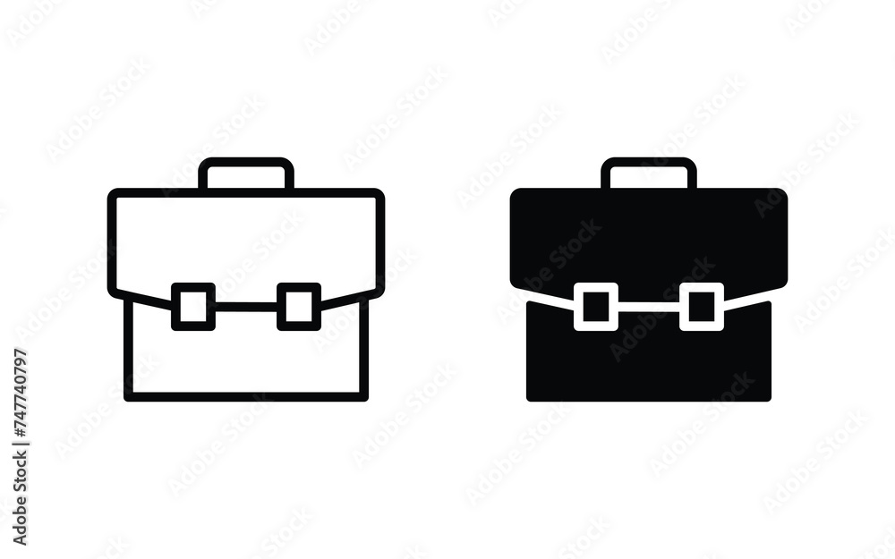briefcase icon set vector illustration briefcase icon set vector illustration