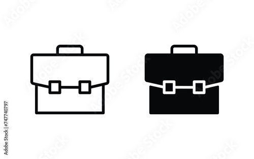 briefcase icon set vector illustration