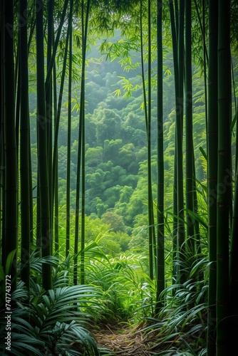   Bamboo Forest Serenity Photo 4K