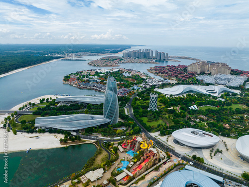 Characteristic building of Ocean Flower Island Sea Park in Zhanzhou, Hainan, China photo