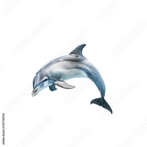Photo of dolphin isolated on transparent background © lensvault