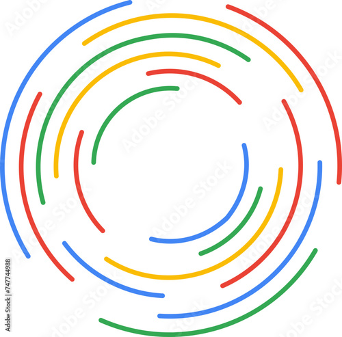 Colorful concentric circle icon, 컬러풀한 동심원 아이콘