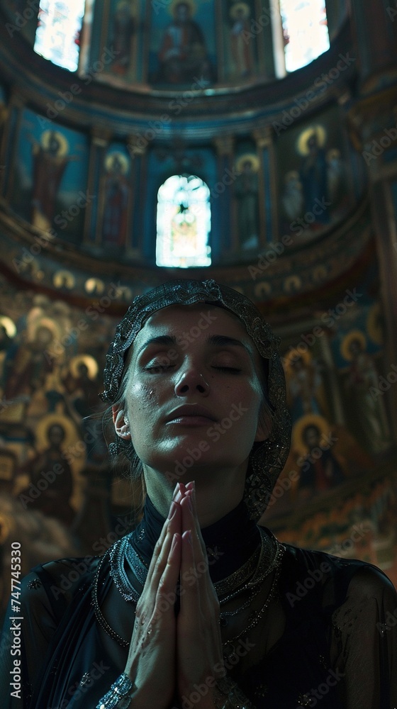 Ramadan lantern with crescent moon and podium as luxury islamic background. Decoration for ramadan kareem, mawlid, iftar, isra miraj, eid al fitr adha and muharram