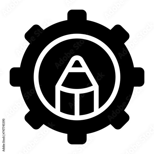 creative process glyph icon