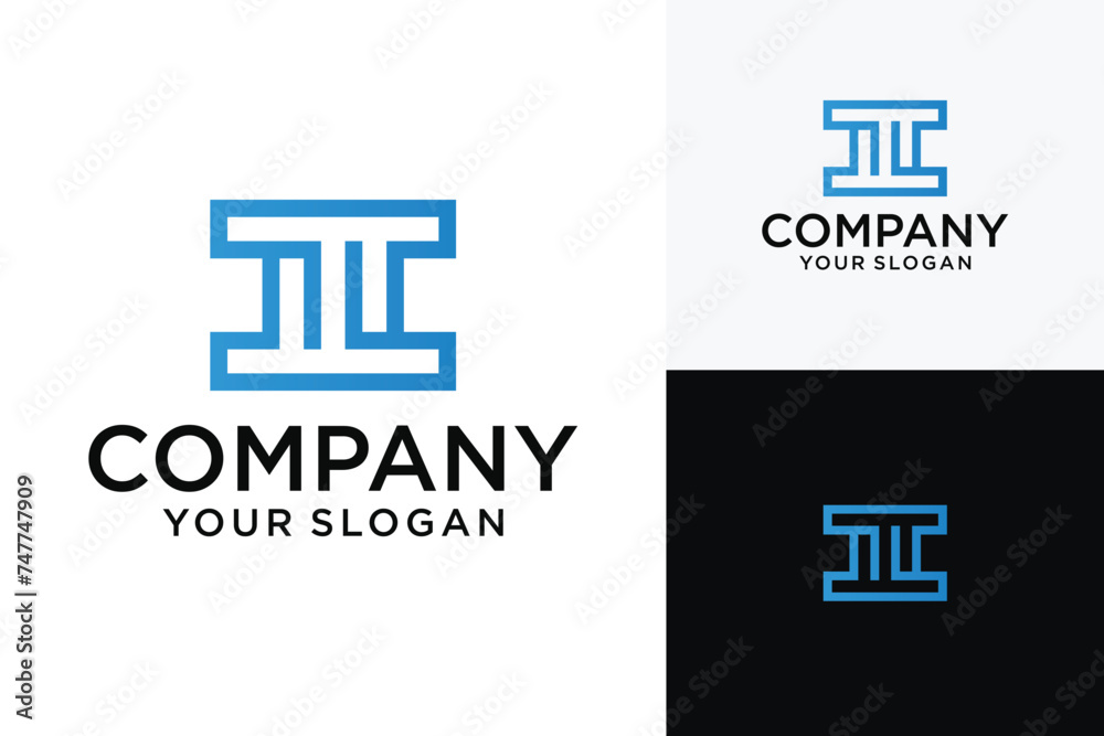 Simple and modern T logo design T letter logo design with luxury background. T T monogram initial letter logo concept.