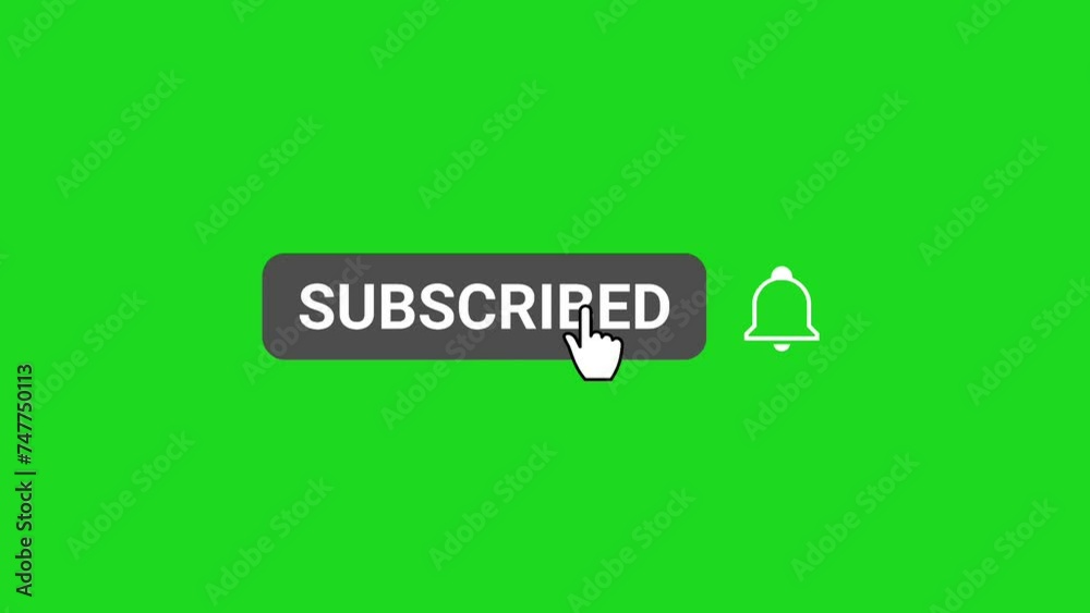 Clicked subscribe button on green screen