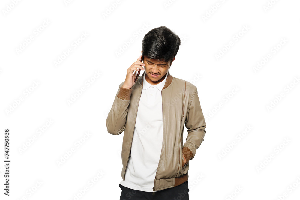 Portrait a boy wearing jacket with expression Portrait a boy wearing jacket with expression