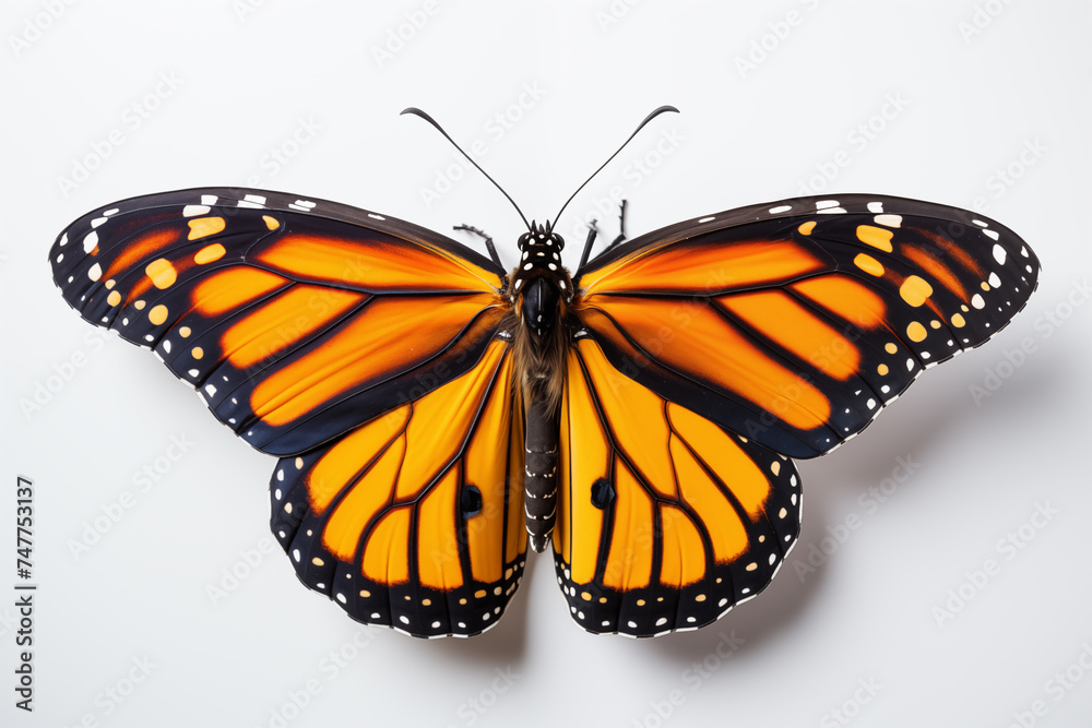 Fototapeta premium Butterfly isolated on white background.