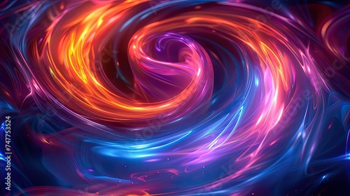Abstract colorful swirls wave background