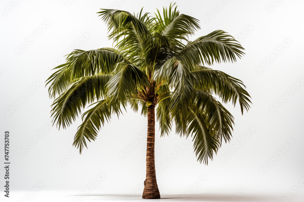 Obraz premium Coconut tree isolated on white background.