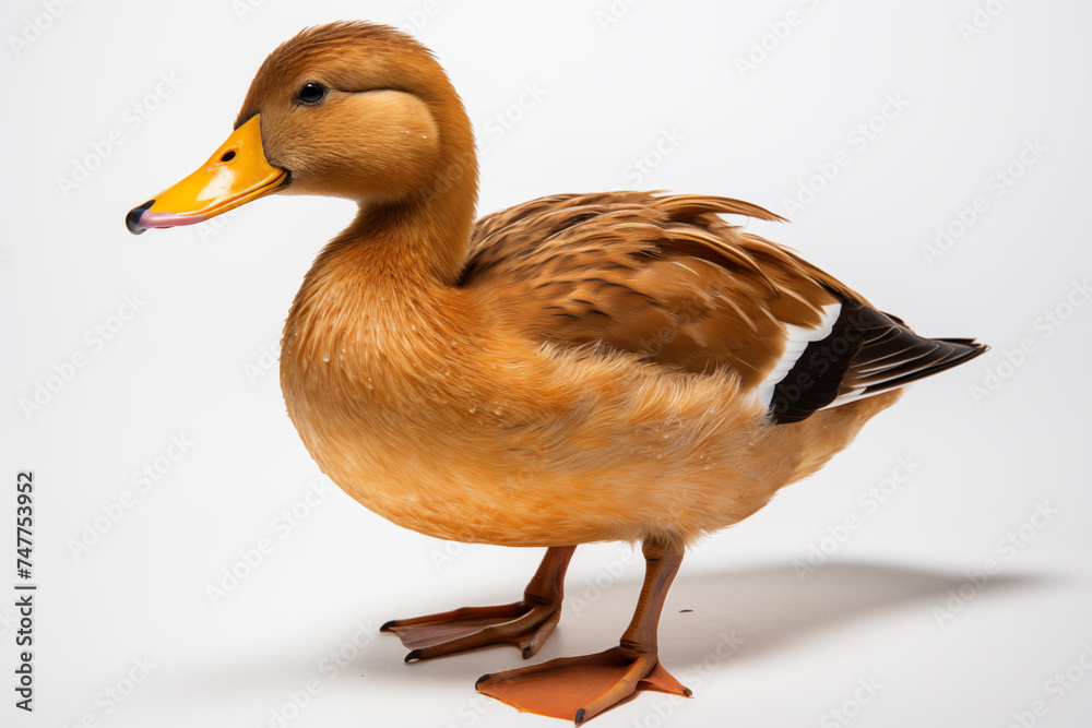 Obraz premium Duck isolated on white background.