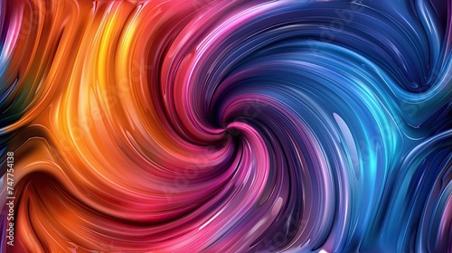 Abstract colorful swirls wave background