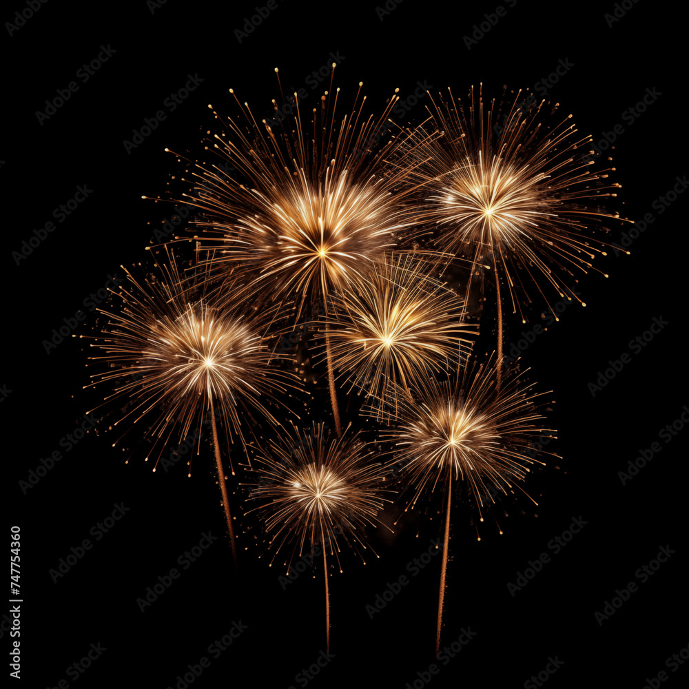 Fireworks Overlay with black background 