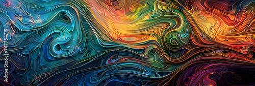 a colorful abstract background with swirling ripples  generative AI
