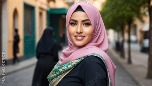 potrait of a muslim hijab beautiful woman © Eureka Design
