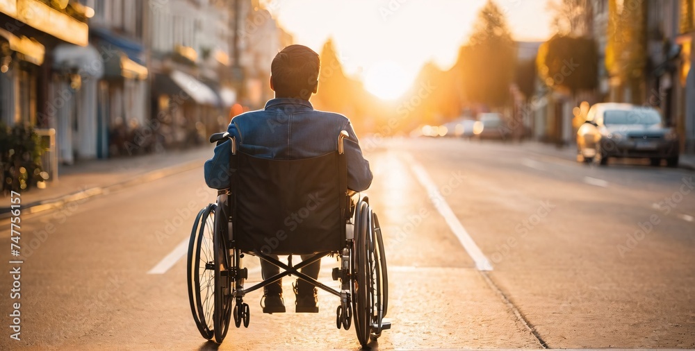 Obraz premium Disabled person in wheelchair