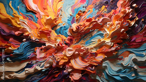 Color Explosion Abstract