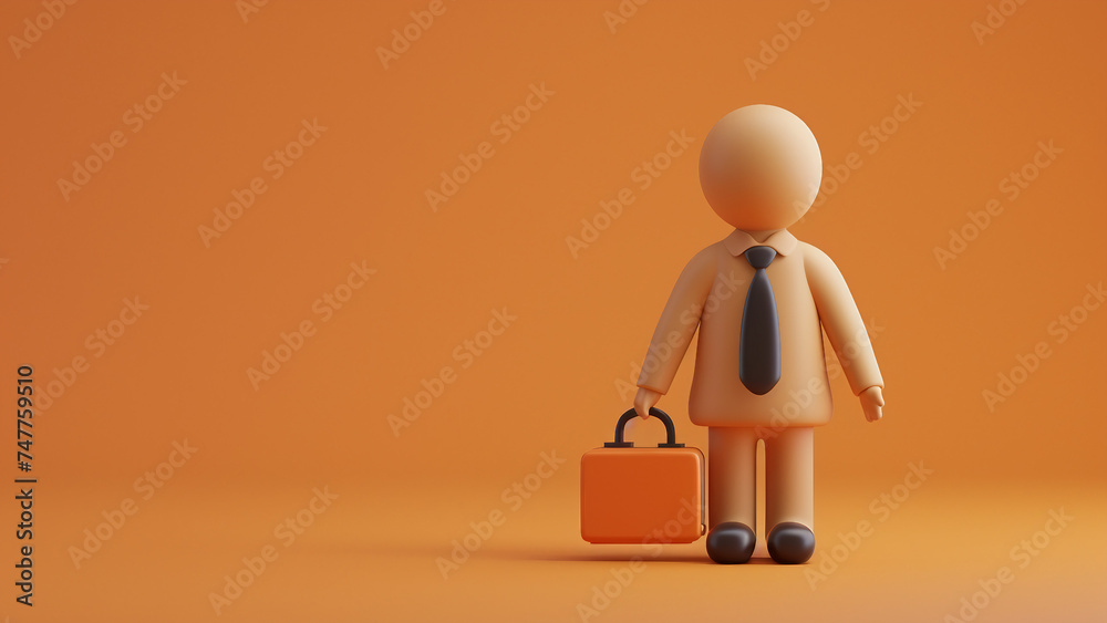 3d character businessman standing pose 