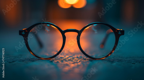 Glasses In Front Of Religious Background, Generative Ai