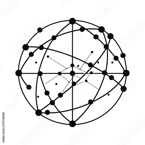 Technology Earth minimalist icon logo