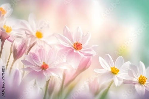 Soft and bright spring flower background with copyspace  macro and abstract