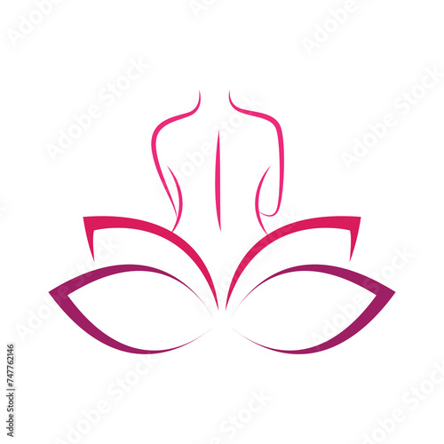 women body spa treatment skin care leaf  logo design