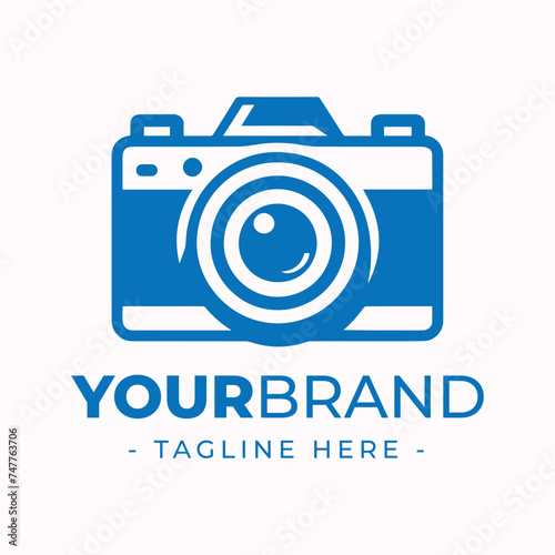 Camera logo vector illustration template