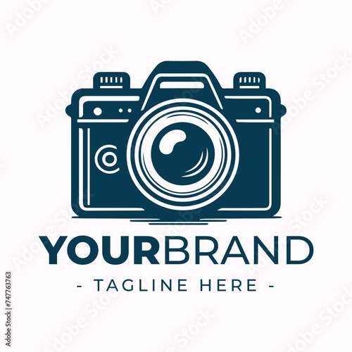 Camera logo vector illustration template
