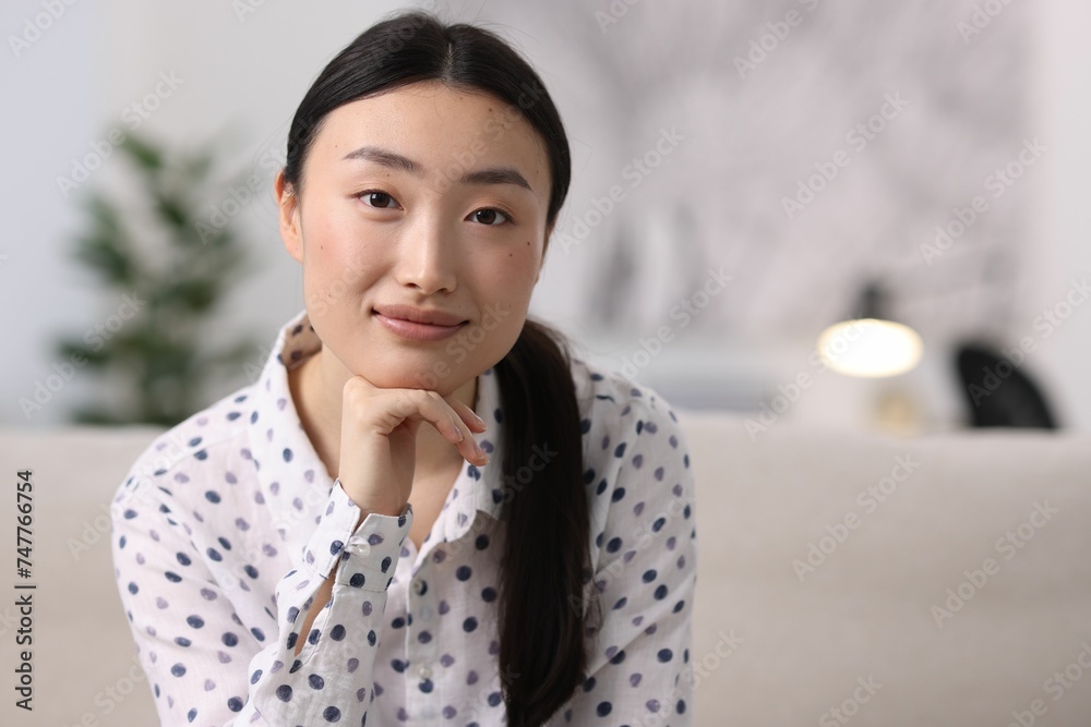 Portrait of beautiful businesswoman in office. Space for text Portrait of beautiful businesswoman in office. Space for text