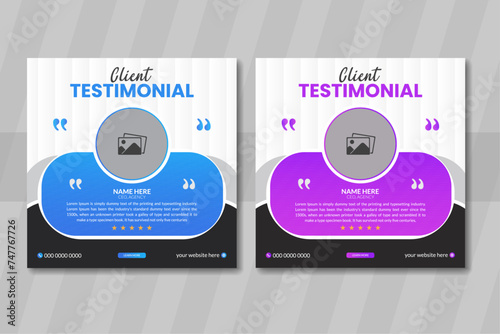 modern professional client feedback testimonial design template for corporate business and other business 